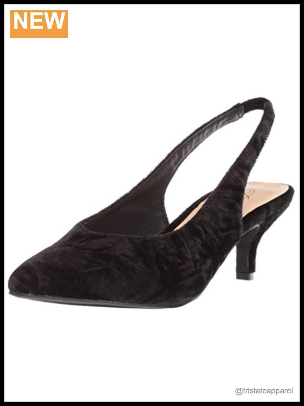 Women's Dashing Velvet Slingback Stiletto Heel Pull-On Dress Shoes